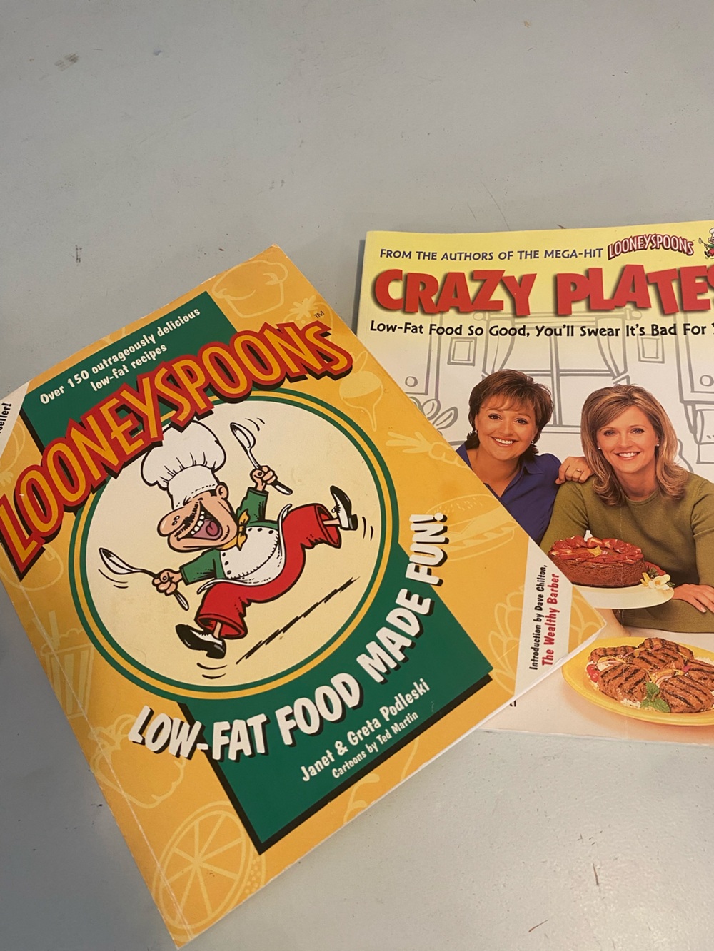 Looney Spoons Crazy Plates Set of Two Cookbooks Collection
